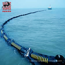 Rubber oil containment boom seaweed barrier for the oil-spilling emergency